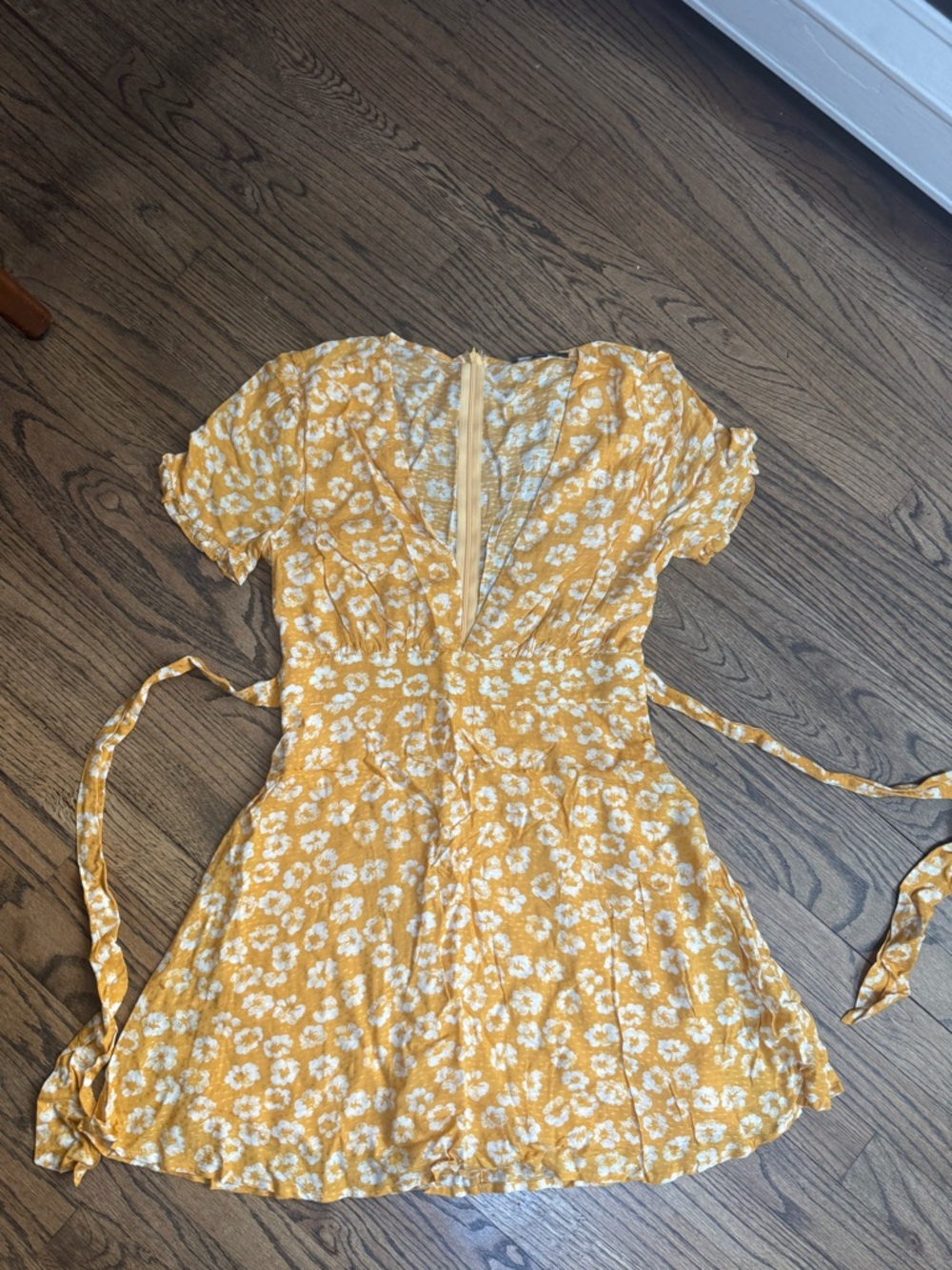 Lulus Garden Explorer Mustard Yellow Floral Print Mini Dress - Picture 3 of 5